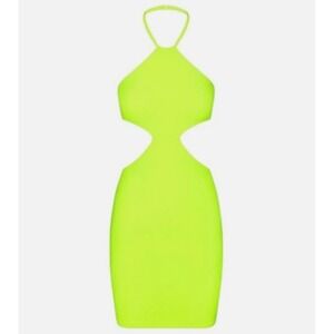 Skims Fits Everybody Halter Dress DR-MIN-3063 Green Highlighter 2X